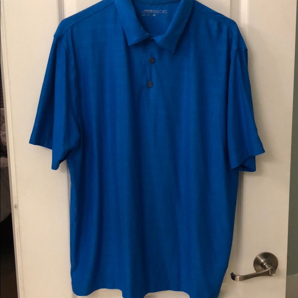 BLUE NIKE GOLF POLO